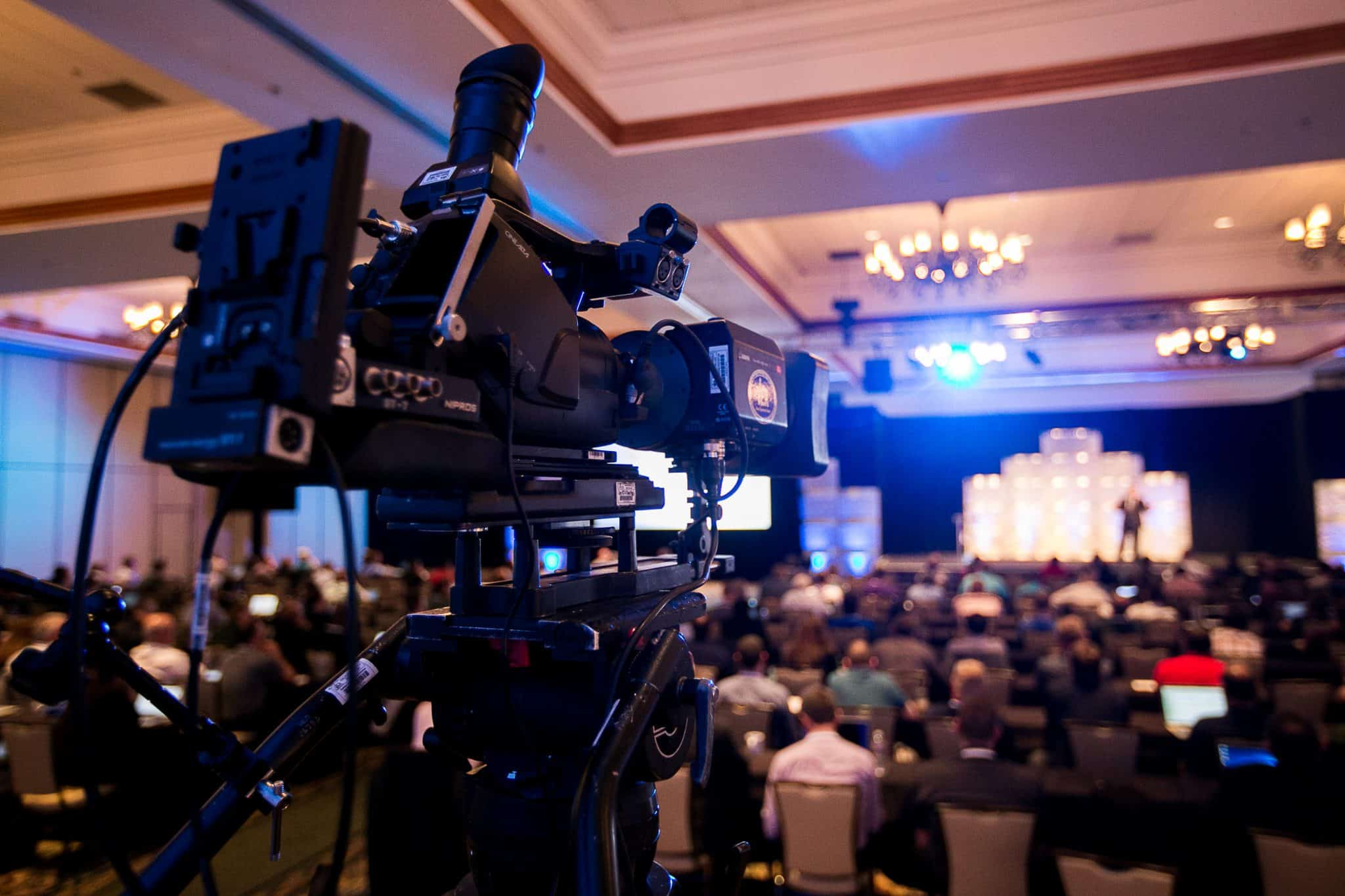 Corporate event live stream stage production