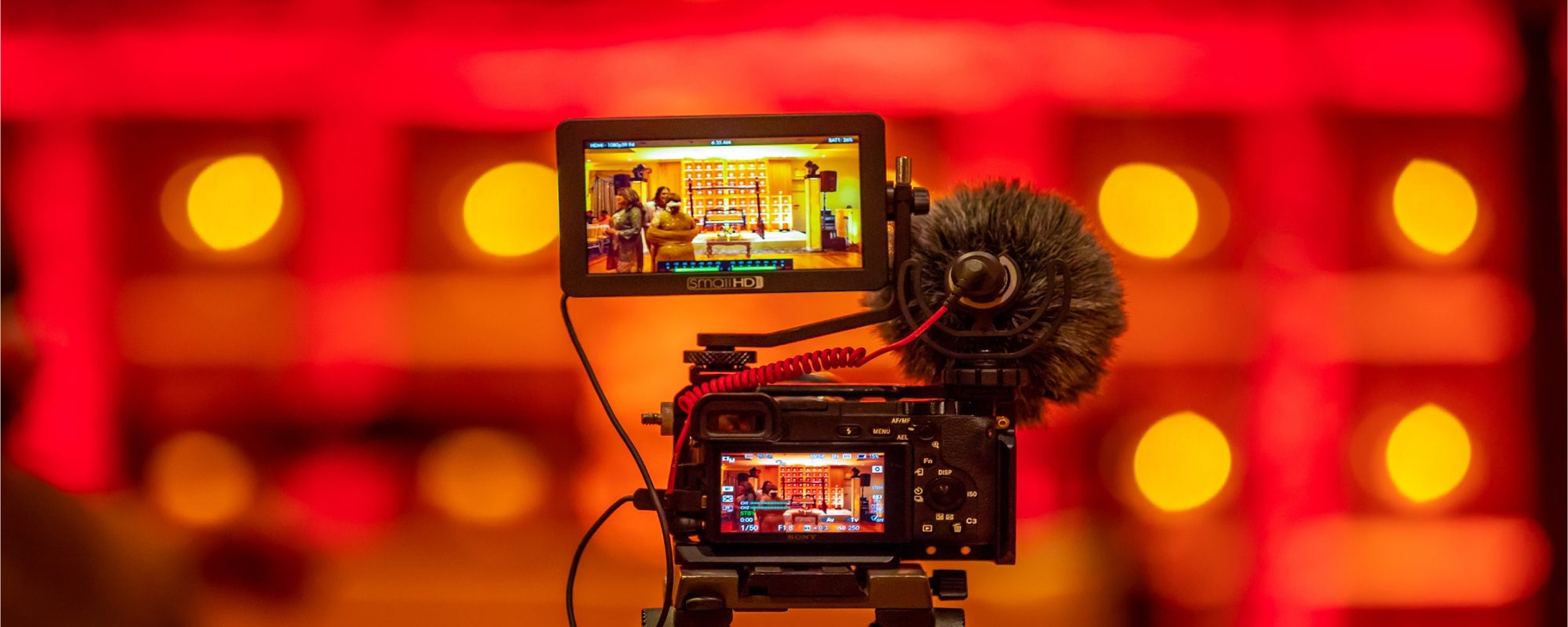 Hero background — live event streaming scene